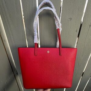 Tory Burch Small Red Tote Bag